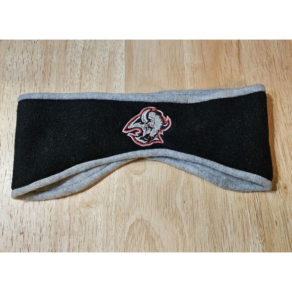 NHL Buffalo Sabres Scarf & Gloves Headband in Blue Carrying Bag Gift Set - Picture 2 of 4